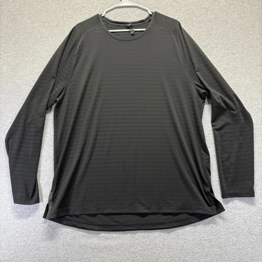 Rhone Shirt Mens 2XL Tee Shirt Black Pullover Long Sleeve‎ Performance Striped